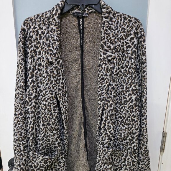 Black Tape Cheetah Print Sweater Blazer – Women’s Plus 2X - Picture 1 of 7